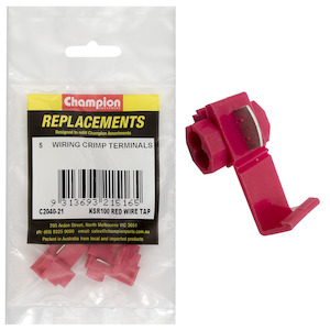 Champion Red Wire Tap Connector 5pk