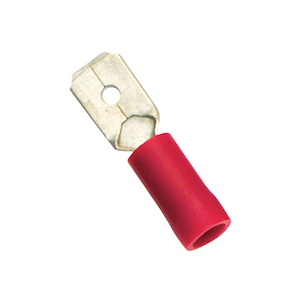 Champion Red Male Push – On Spade Terminal – 100pk