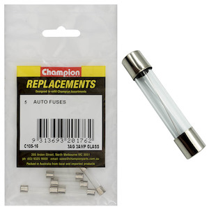 Auto Fuses: Champion 3Ag 3 Amp Glass Fuse 5pk