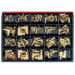 Brass Fittings: Champion 76pc Brass Barbed Elbow Hose Joiners