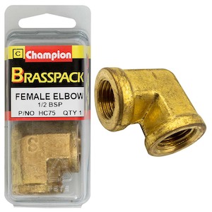 Champion Brass 1/2in BSP Female Elbow