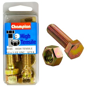 Champion 1-1/2in x 1/2in Bolt And Nut (C) – GR5