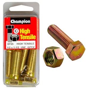 Champion 1-1/2in x 1/2in Bolt And Nut (C) – GR5