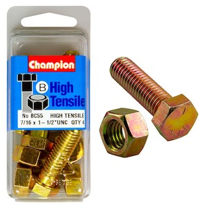 Champion 1-1/2in x 7/16in Bolt And Nut (B) – GR5