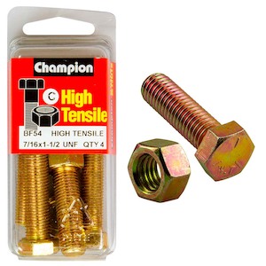 Champion 1-1/2in x 7/16in Set Screw & Nut (C) – GR5