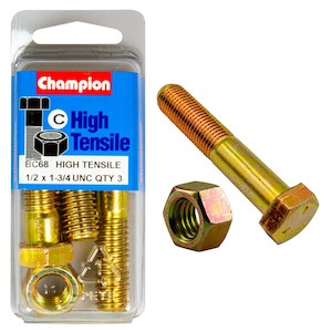 Champion 1-3/4in x 1/2in Bolt And Nut (C) – GR5