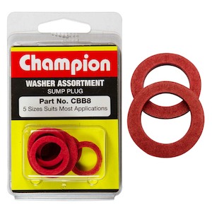 Blister Packs: Champion 10Pc Fibre Sump Plug Washer Assortment