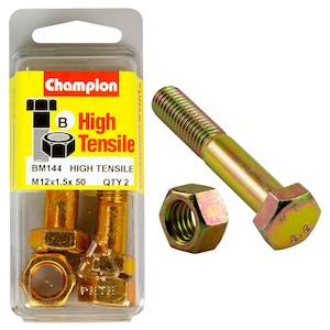 Champion 12 x 50 x 1.5 Bolt And Nut (B) – GR8.8