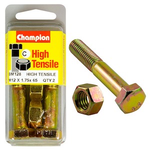 Champion 12 x 65 Bolt And Nut (C) – GR8.8