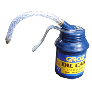 LUBRICATION EQUIPMENT – Tool and Safety Warehouse: Groz 125ml/4oz Oil Can (Brass Pump) W/ Flex Spout