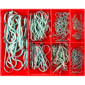 Assortments: Champion 124pc R-Clip Assortment (Zinc Plated)