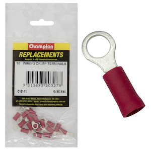 Champion 3/16in / 4.8mm Red Ring Terminal-100Pk