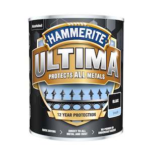 Hammerite Smooth Paint: Hammerite Ultima Metal Smooth Black 750ml