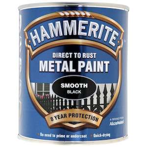 Hammerite Direct to Rust Metal Paint Smooth Black 750ml