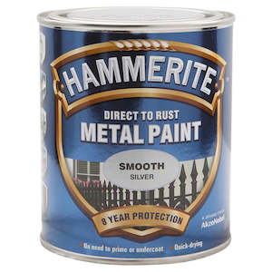 Hammerite Direct to Rust Metal Paint Smooth Silver 750ml