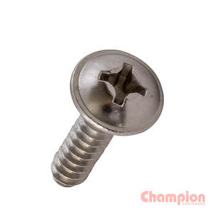 Bulk Packs: Champion SS Mushroom Head S/Tapping Screw 5.5x25mm - 316/A4