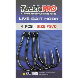 Tacklepro Live Bait Hook #9/0 - 4Pc | Hooks - Live Bait