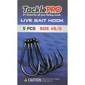 Tacklepro Live Bait Hook #6/0 - 5Pc | Hooks - Live Bait