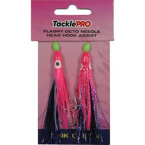 Tacklepro Flashy Octopus Assist Hook - Pink 2Pc | Hooks - Assist Flashy