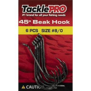 Tacklepro 45Deg. Beak Hook #8/0 - 6Pc | Hooks - Beak