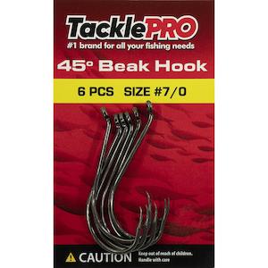 Tacklepro 45Deg. Beak Hook #7/0 - 6Pc | Hooks - Beak