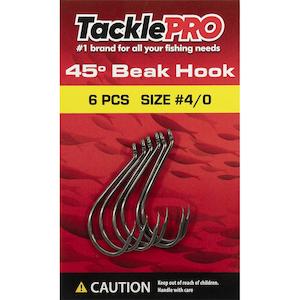 Tacklepro 45Deg. Beak Hook #4/0 - 6Pc | Hooks - Beak