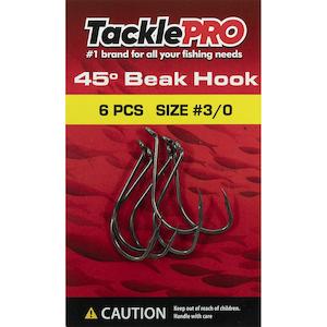 Tacklepro 45Deg. Beak Hook #3/0 - 6Pc | Hooks - Beak