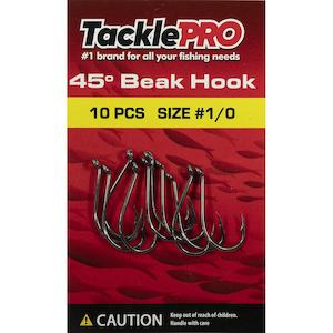 Tacklepro 45Deg. Beak Hook #1/0 - 10Pc | Hooks - Beak