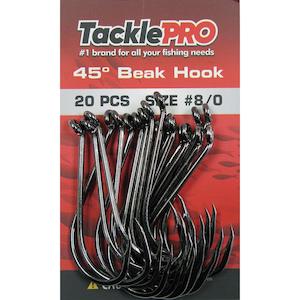 Tacklepro 45Deg. Beak Hook #8/0 - 20Pc | Hooks - Beak