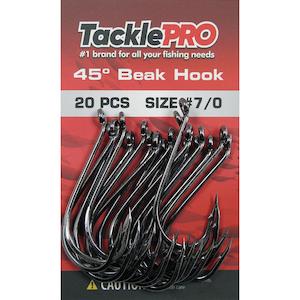 Tacklepro 45Deg. Beak Hook #7/0 - 20Pc | Hooks - Beak