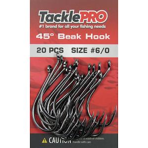 Tacklepro 45Deg. Beak Hook #6/0 - 20Pc | Hooks - Beak