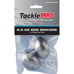 Tacklepro Egg Sinker 6.0Oz - 2Pc | Sinkers - Egg