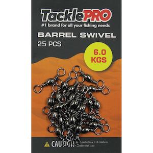 Tacklepro Barrel Swivel 6.0Kg - 25Pc | Swivels - Barrel