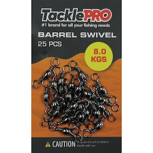 Tacklepro Barrel Swivel 8.0Kg - 25Pc | Swivels - Barrel