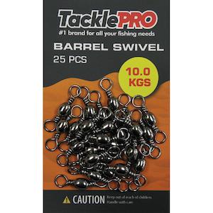 Tacklepro Barrel Swivel 10.0Kg - 25Pc | Swivels - Barrel