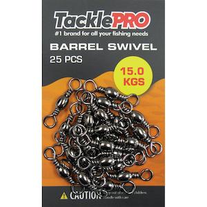 Tacklepro Barrel Swivel 15.0Kg - 25Pc | Swivels - Barrel