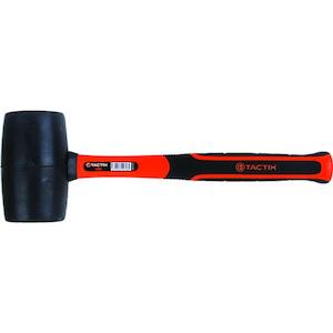 Tactix Mallet Rubber 16Oz (58Mm) Black Fiberglass | Striking Tools - Rubber Mallets