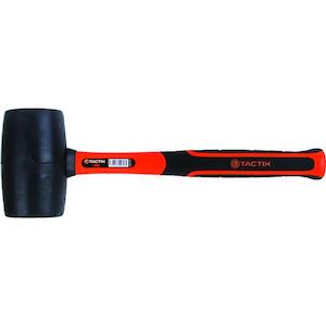 Tactix Mallet Rubber 8Oz (45Mm) Black Fiberglass | Striking Tools - Rubber Mallets