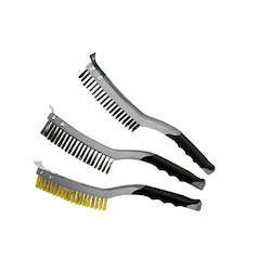 Tool, household: AmPro T12813 Wire Brush with Scraper Stainless Steel 3 Row