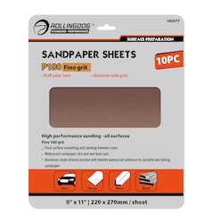 Rolling Dog Sandpaper 230mm x 280mm Sheets 10pce 180grit