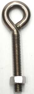 Hindley Eye Bolt & Nut - Stainless Steel #8CSS 12 x 1/2 inch