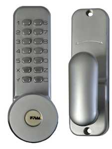 Tool, household: Xcel Digital Entrance Lock with Key Overide Satin Chrome