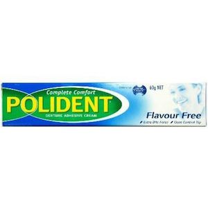 Toothpaste: Polident Denture Adhesive Cream Flavour Free