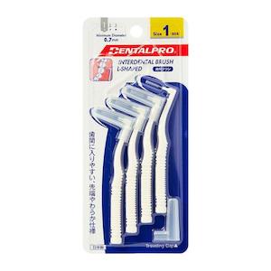 Toothpaste: Dental Pro Interdental Brush L Shaped (4 pack) Size 1 0.7mm (SSS) White