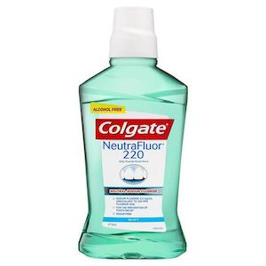 Toothpaste: Colgate Neutrafluor 220 Fluoride MouthWash