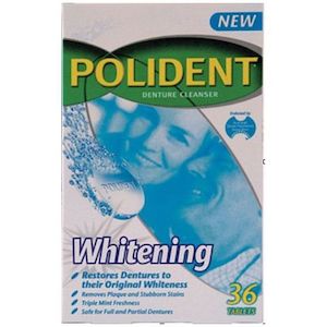 Toothpaste: Polident Whitening Denture Cleanser