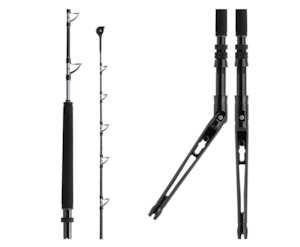 Sporting equipment: Shimano - ABYSS SW 5'6" 2PCE R/T 50LB ADJUSTABLE BUTT GAME ROD