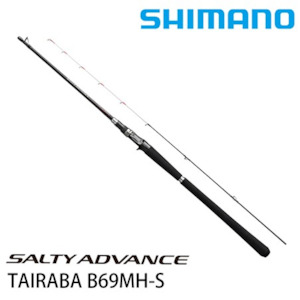 Sporting equipment: Shimano - SALTY ADVANCE TAIRABA 6'9" 2PC SPIRAL WRAP MEDIUM HEAVY O/H ROD