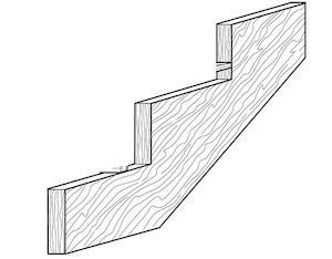 Stairs or staircase manufacturing - prefabricated metal - except aluminium: Cut Under Stringers – 3 Step