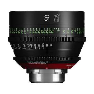 Photographic equipment hiring: Canon CN-E 85mm T1.3 FP X (PL Mount)